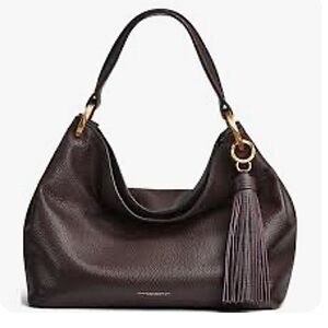 🔥Gorgeous‼️Donna Karan Glenwood Leather Shoulder Bag in rich "Chocolate Plum"